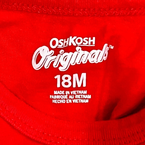 OshKosh Red Shirt "Santa's Little Helper” size 18 months - Picture 3 of 3